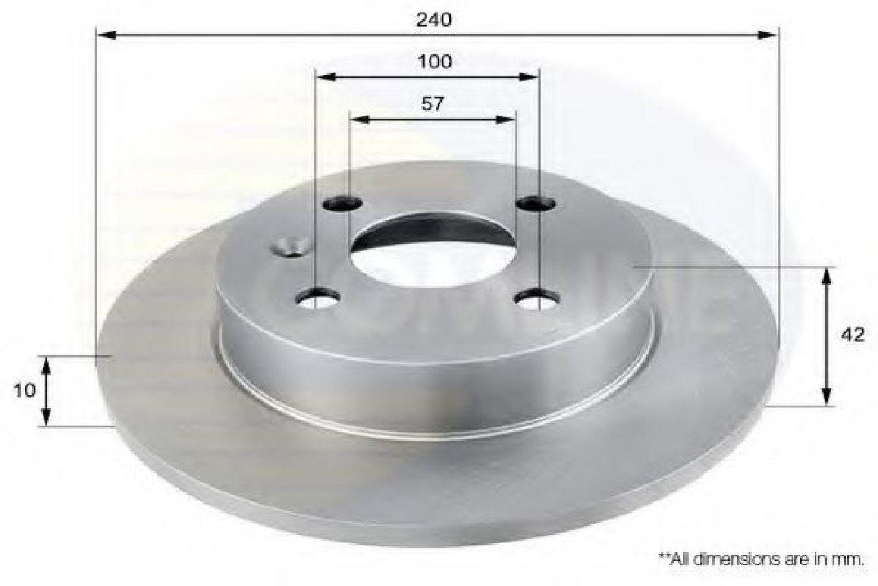 Disc frana OPEL ASTRA G Combi (F35) (1998 - 2009) COMLINE ADC1106 piesa NOUA