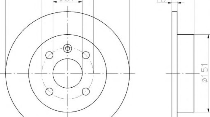 Disc frana OPEL ASTRA G Combi (F35) (1998 - 2009) TEXTAR 92092003 piesa NOUA