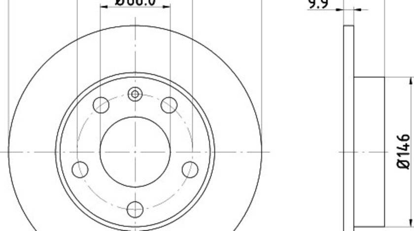 Disc frana OPEL ASTRA G Combi (F35) (1998 - 2009) KRIEGER 0950004276 piesa NOUA