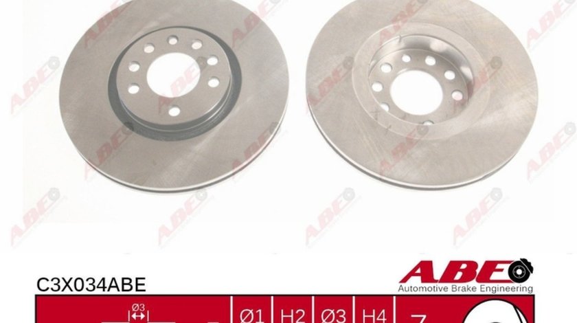 Disc frana OPEL ASTRA G coupe F07 Producator ABE C3X034ABE