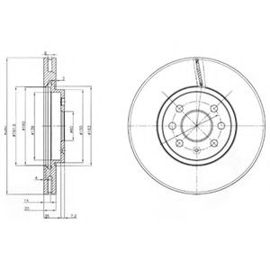 Disc frana OPEL ASTRA G Cupe (F07) (2000 - 2005) DELPHI BG3989 piesa NOUA