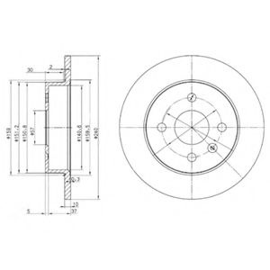 Disc frana OPEL ASTRA G Cupe (F07) (2000 - 2005) DELPHI BG3403 piesa NOUA