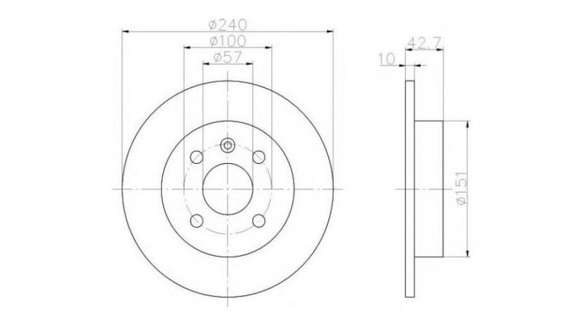 Disc frana Opel ASTRA G hatchback (F48_, F08_) 1998-2009 #2 08762610