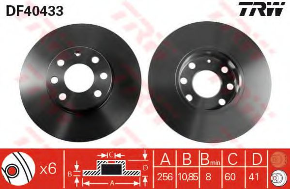 Disc frana OPEL ASTRA G Hatchback (F48, F08) (1998 - 2009) TRW DF4043 piesa NOUA