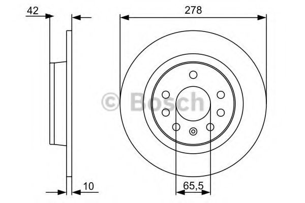 Disc frana OPEL ASTRA H GTC (L08) (2005 - 2016) BOSCH 0 986 479 C80 piesa NOUA