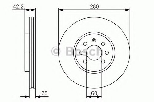 Disc frana OPEL ASTRA H GTC (L08) (2005 - 2016) BOSCH 0 986 479 S55 piesa NOUA
