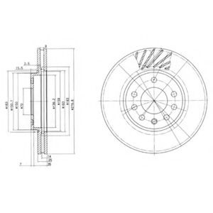 Disc frana OPEL ASTRA H GTC (L08) (2005 - 2016) DELPHI BG3405 piesa NOUA
