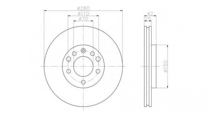 Disc frana Opel ASTRA H limuzina (L69) 2007-2016 #2 09762910