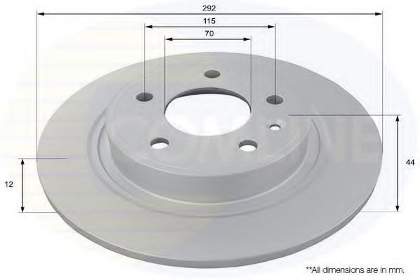 Disc frana OPEL ASTRA J GTC (2011 - 2016) COMLINE ADC1154 piesa NOUA