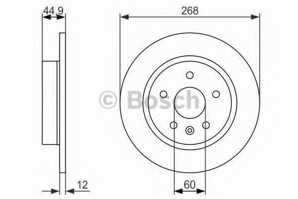 Disc frana OPEL ASTRA J Limuzina (2012 - 2016) BOSCH 0 986 479 645 piesa NOUA