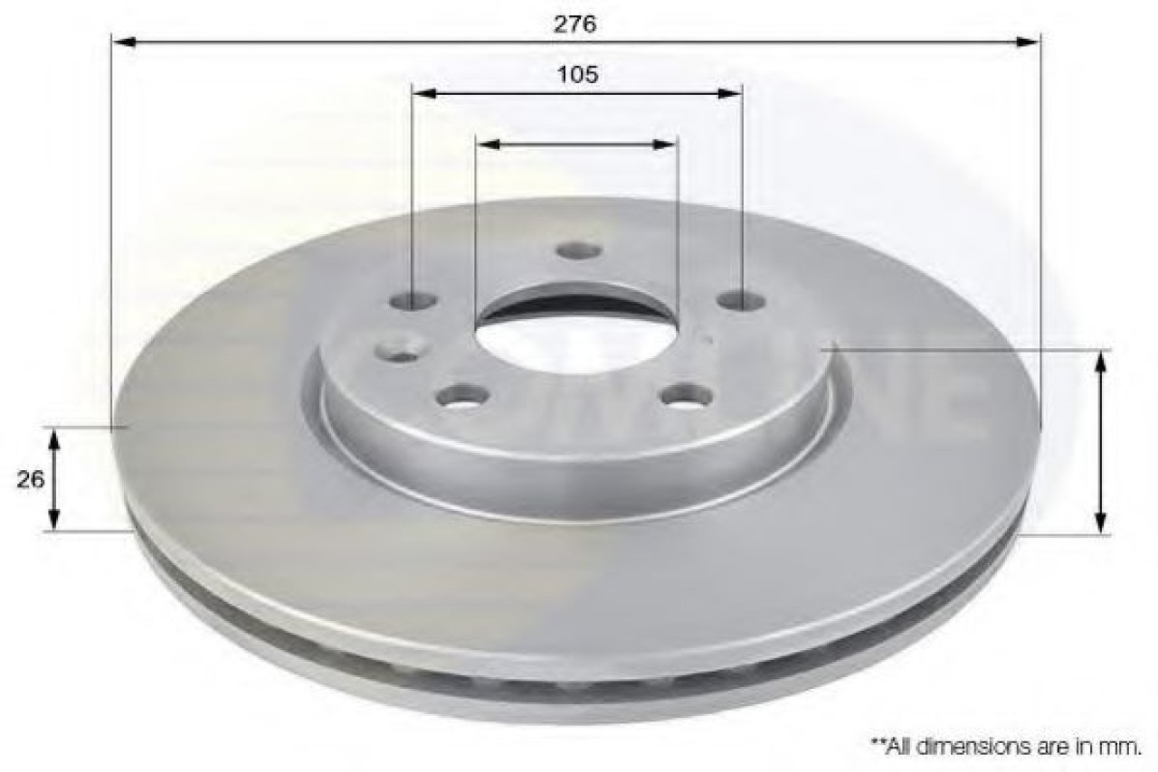 Disc frana OPEL ASTRA J Limuzina (2012 - 2016) COMLINE ADC1151V piesa NOUA