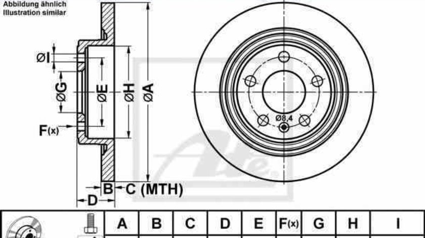 Disc frana OPEL ASTRA J limuzina ATE 24.0112-0189.1