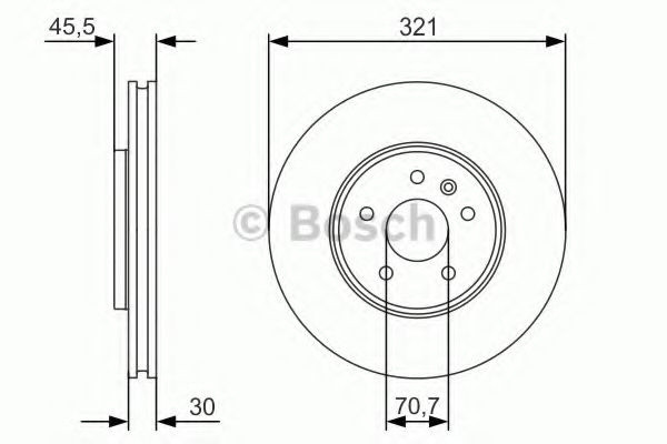 Disc frana OPEL ASTRA J Sports Tourer (2010 - 2016) BOSCH 0 986 479 667 piesa NOUA