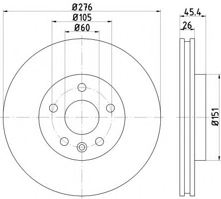 Disc frana OPEL ASTRA K (2015 - 2016) TEXTAR 92277103 piesa NOUA