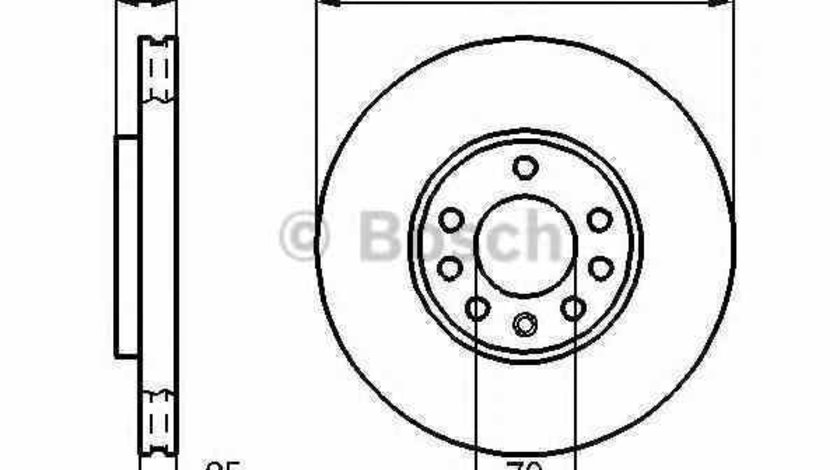 Disc frana OPEL CALIBRA A 85 BOSCH 0 986 478 588