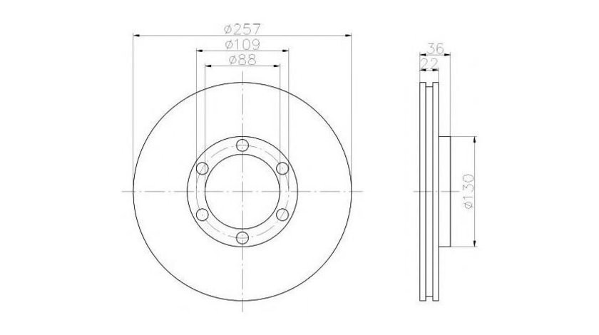 Disc frana Opel CAMPO (TF_) 1987-2016 #2 09557710