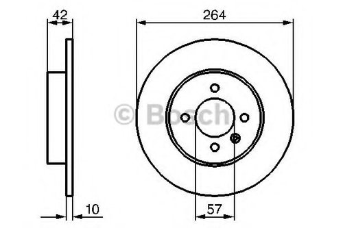 Disc frana OPEL COMBO Combi (2001 - 2016) BOSCH 0 986 479 B85 piesa NOUA