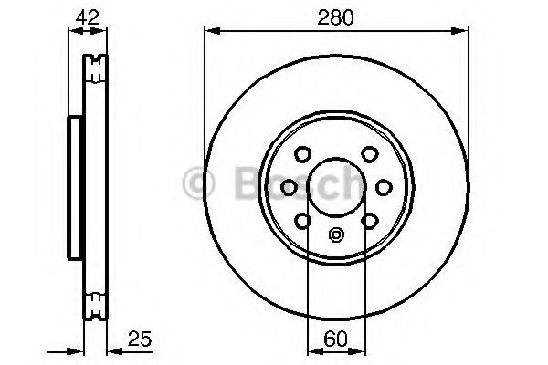 Disc frana OPEL COMBO Tour (2001 - 2016) BOSCH 0 986 479 B68 piesa NOUA