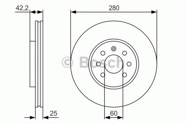 Disc frana OPEL COMBO Tour (2001 - 2016) BOSCH 0 986 479 S55 piesa NOUA
