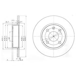 Disc frana OPEL COMBO Tour (2001 - 2016) DELPHI BG3771 piesa NOUA