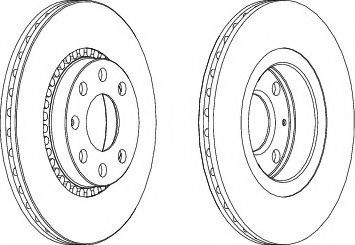 Disc frana OPEL CORSA B (73, 78, 79) (1993 - 2002) FERODO DDF328 piesa NOUA