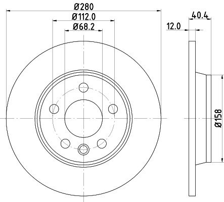 Disc frana OPEL CORSA B (73, 78, 79) (1993 - 2002) KRIEGER 0950004248 piesa NOUA
