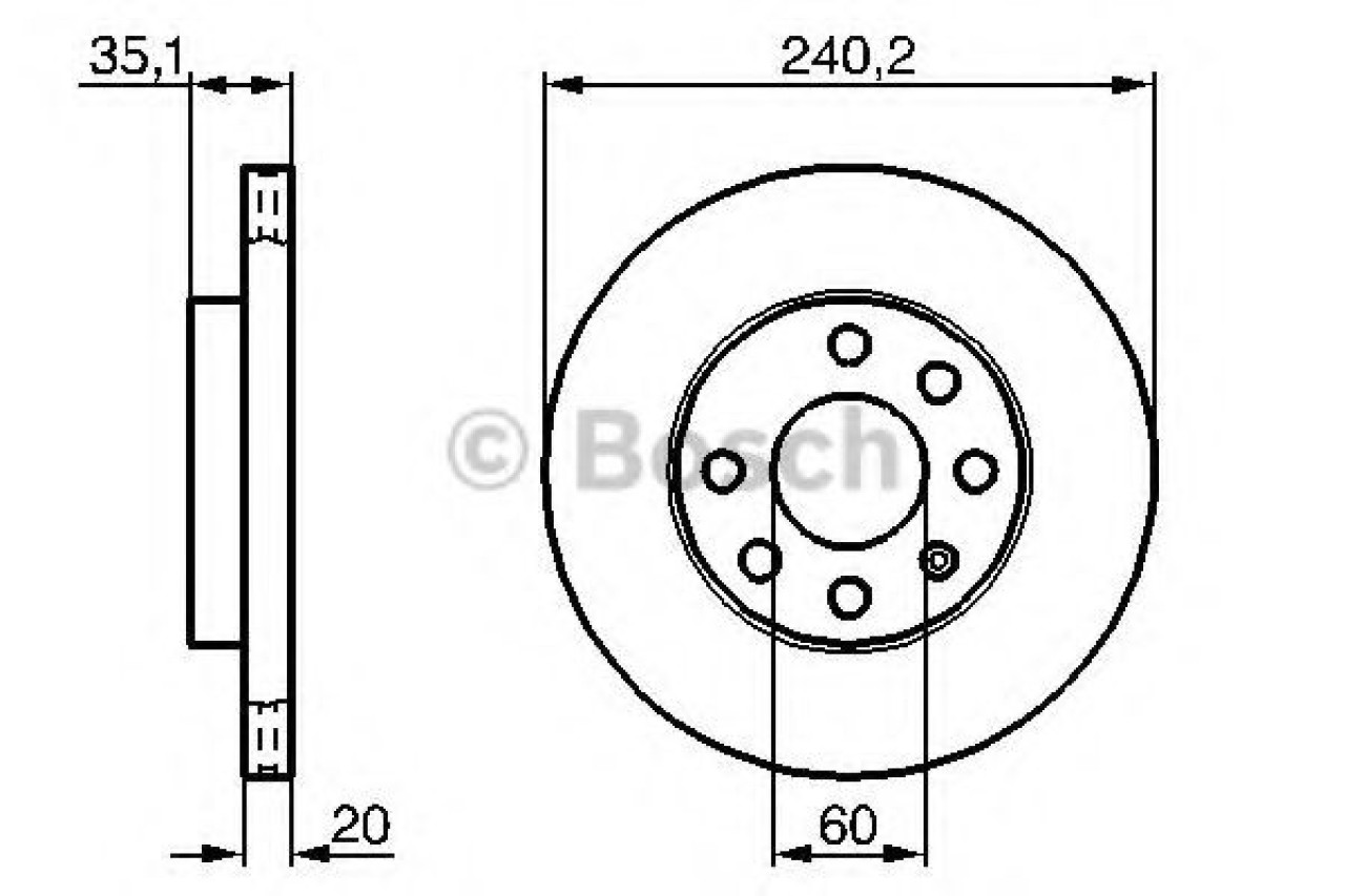 Disc frana OPEL CORSA C (F08, F68) (2000 - 2009) BOSCH 0 986 479 190 piesa NOUA