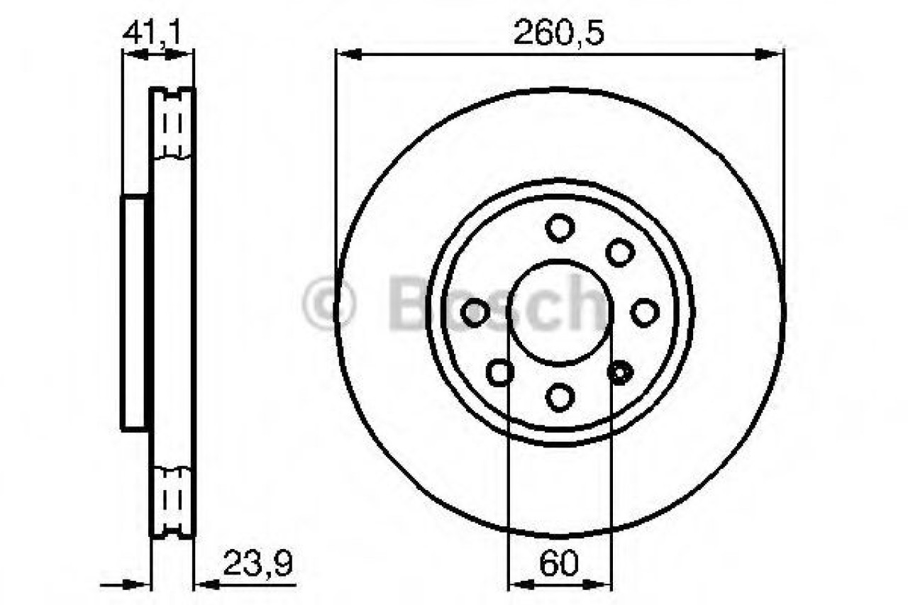 Disc frana OPEL CORSA C (F08, F68) (2000 - 2009) BOSCH 0 986 479 B46 piesa NOUA