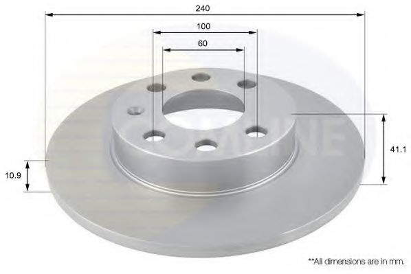 Disc frana OPEL CORSA C (F08, F68) (2000 - 2009) COMLINE ADC1114 piesa NOUA