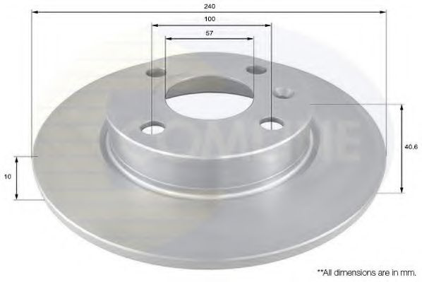 Disc frana OPEL CORSA C (F08, F68) (2000 - 2009) COMLINE ADC1134 piesa NOUA