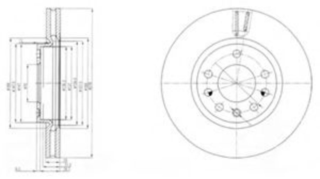 Disc frana OPEL CORSA C (F08, F68) (2000 - 2009) DELPHI BG4149 piesa NOUA