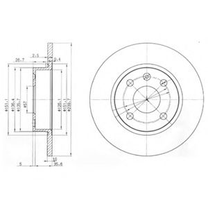 Disc frana OPEL CORSA C (F08, F68) (2000 - 2009) DELPHI BG3771 piesa NOUA