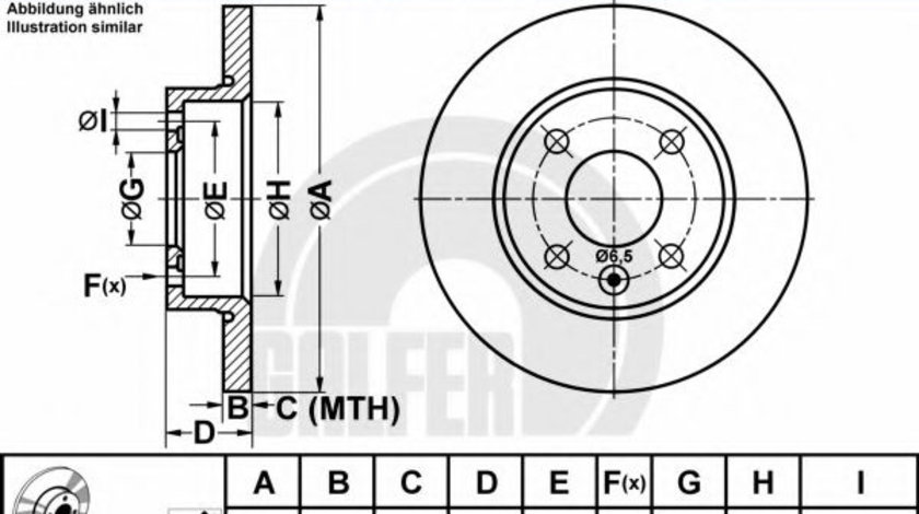 Disc frana OPEL CORSA C (F08, F68) (2000 - 2009) GALFER B1.G211-0152.1 piesa NOUA