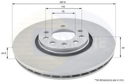 Disc frana OPEL CORSA D (2006 - 2016) COMLINE ADC1124V piesa NOUA