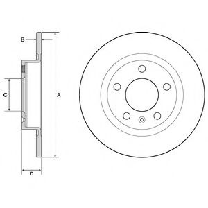 Disc frana OPEL CORSA D (2006 - 2016) DELPHI BG4675 piesa NOUA