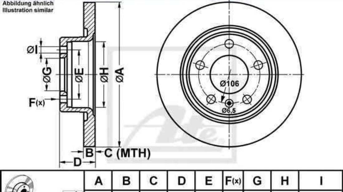 Disc frana OPEL CORSA D ATE 24.0110-0347.1