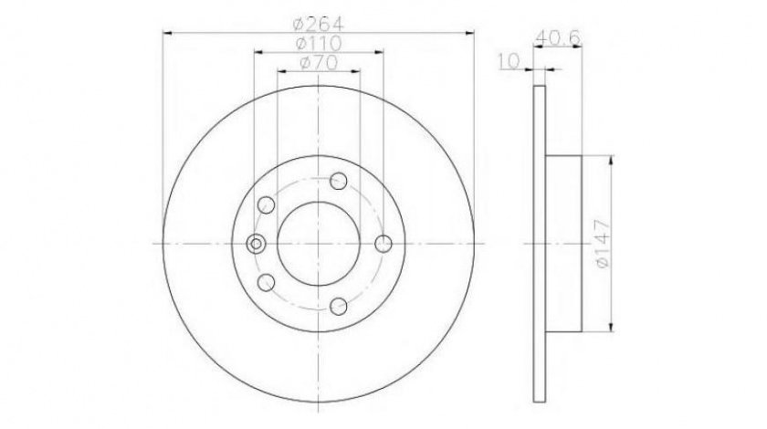 Disc frana Opel CORSA E 2014-2016 #2 08946030