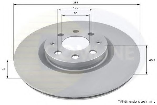 Disc frana OPEL CORSA E (2014 - 2016) COMLINE ADC1819V piesa NOUA