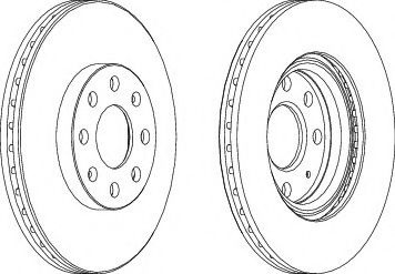 Disc frana OPEL CORSA E (2014 - 2016) FERODO DDF1304 piesa NOUA