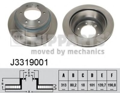 Disc frana OPEL FRONTERA A (5_MWL4) (1992 - 1998) NIPPARTS J3319001 piesa NOUA
