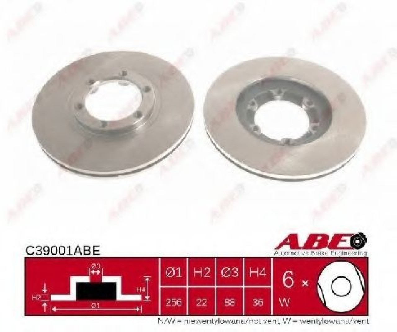Disc frana OPEL FRONTERA A Sport (5_SUD2) (1992 - 1998) ABE C39001ABE piesa NOUA