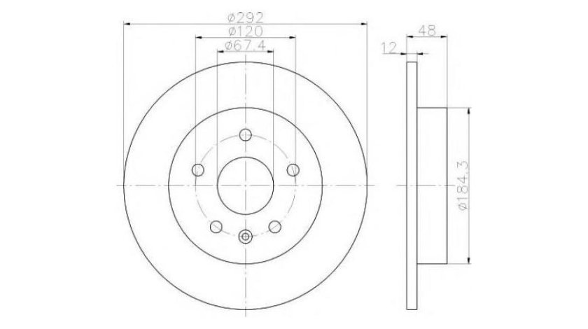 Disc frana Opel INSIGNIA 2008-2016 #2 08A97011