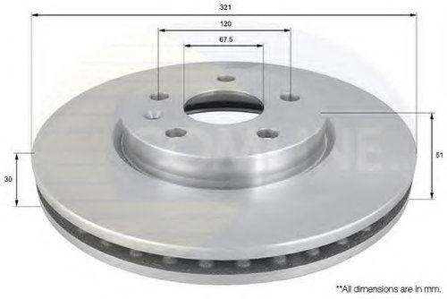 Disc frana OPEL INSIGNIA (2008 - 2016) COMLINE ADC1142V piesa NOUA