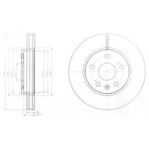 Disc frana OPEL INSIGNIA Combi (2008 - 2016) DELPHI BG4187C piesa NOUA