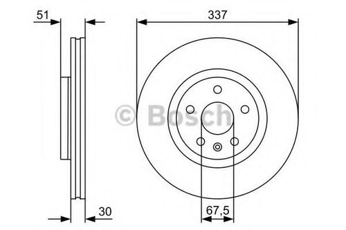 Disc frana OPEL INSIGNIA Limuzina (2008 - 2016) BOSCH 0 986 479 545 piesa NOUA