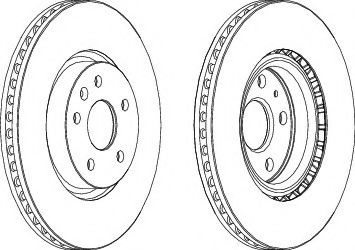 Disc frana OPEL INSIGNIA Limuzina (2008 - 2016) FERODO DDF1723C-1 piesa NOUA