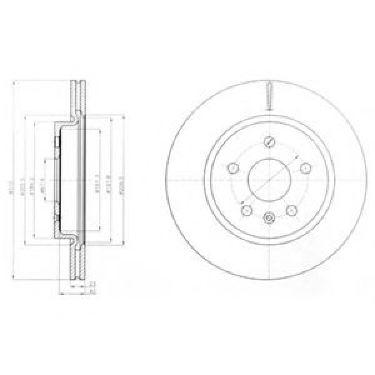 Disc frana OPEL INSIGNIA Limuzina (2008 - 2016) DELPHI BG4190 piesa NOUA