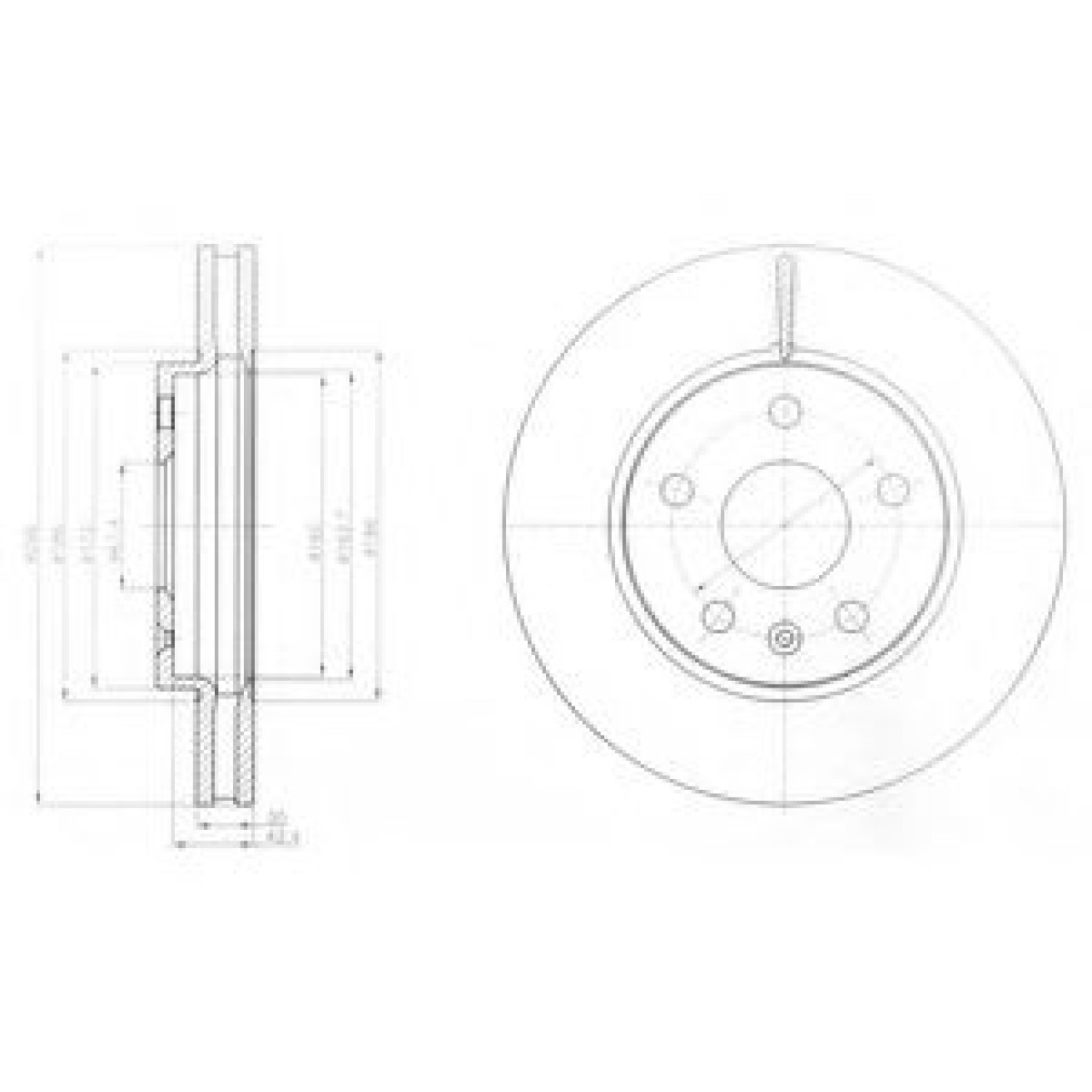 Disc frana OPEL INSIGNIA Limuzina (2008 - 2016) DELPHI BG4187C piesa NOUA