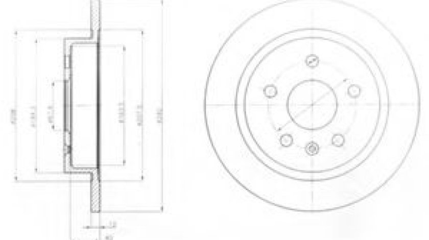 Disc frana OPEL INSIGNIA Limuzina (2008 - 2016) DELPHI BG4188 piesa NOUA