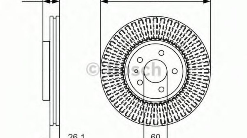 Disc frana OPEL MOKKA (2012 - 2016) BOSCH 0 986 479 666 piesa NOUA